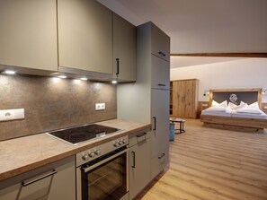 Fridge, oven, stovetop, dishwasher