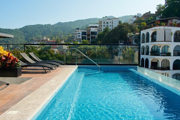 A heated pool