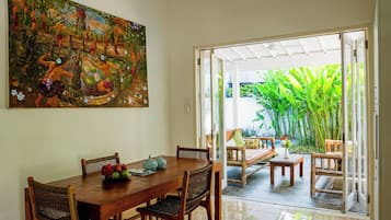 Family Villa, Balcony | In-room dining