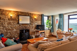 Smart TV, fireplace