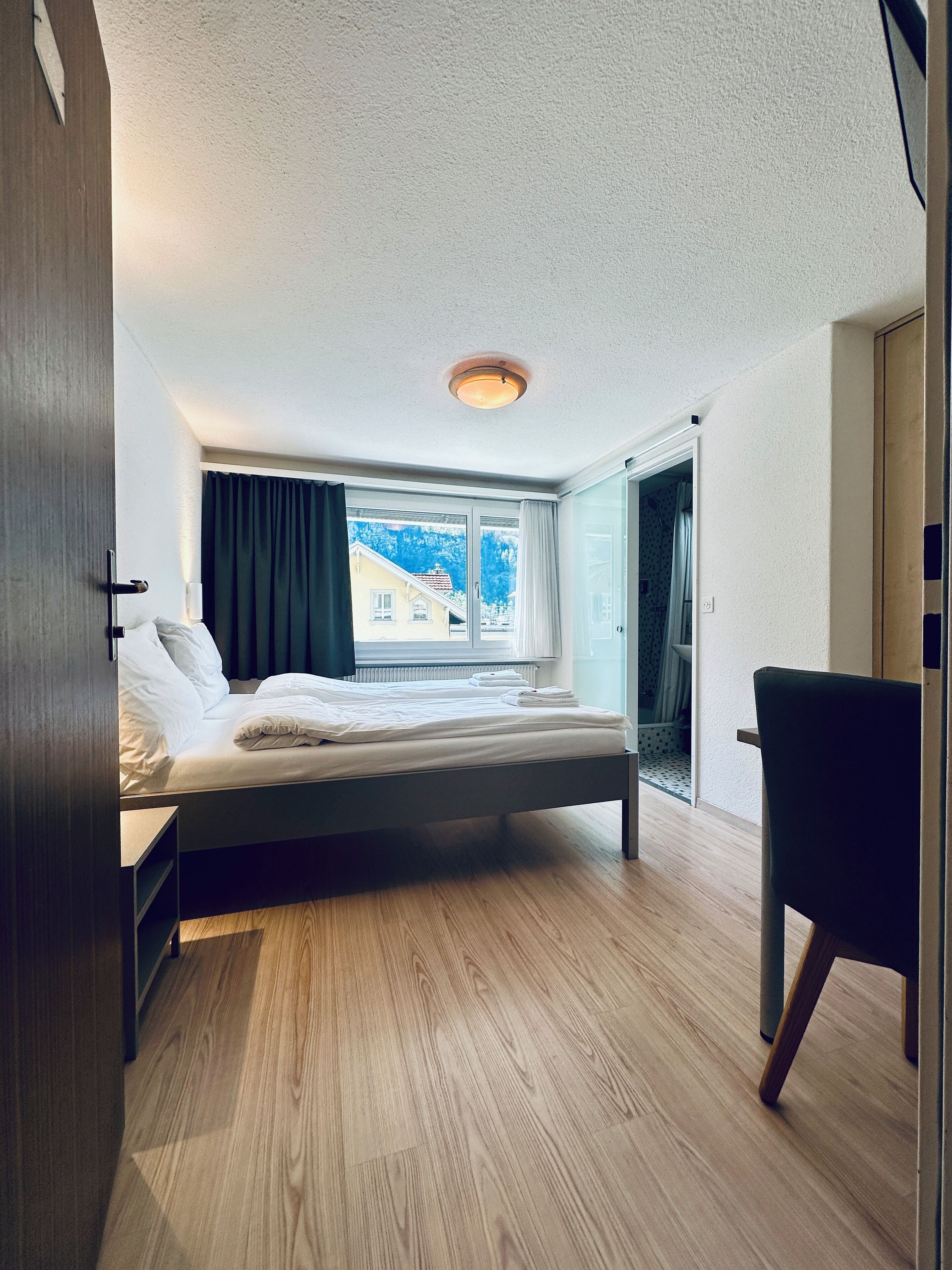 Economy Double or Twin Room, Mountain View | Laptopgeeigneter Arbeitsplatz, Bügeleisen/Bügelbrett