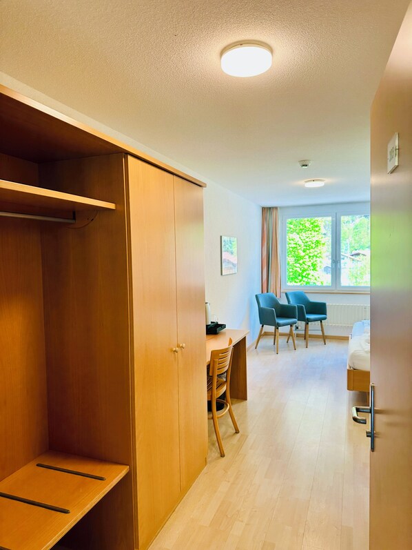 Dobbeltrom, fjellutsikt | Skrivebord for bærbar PC, strykejern/-brett og wi-fi (inkludert)