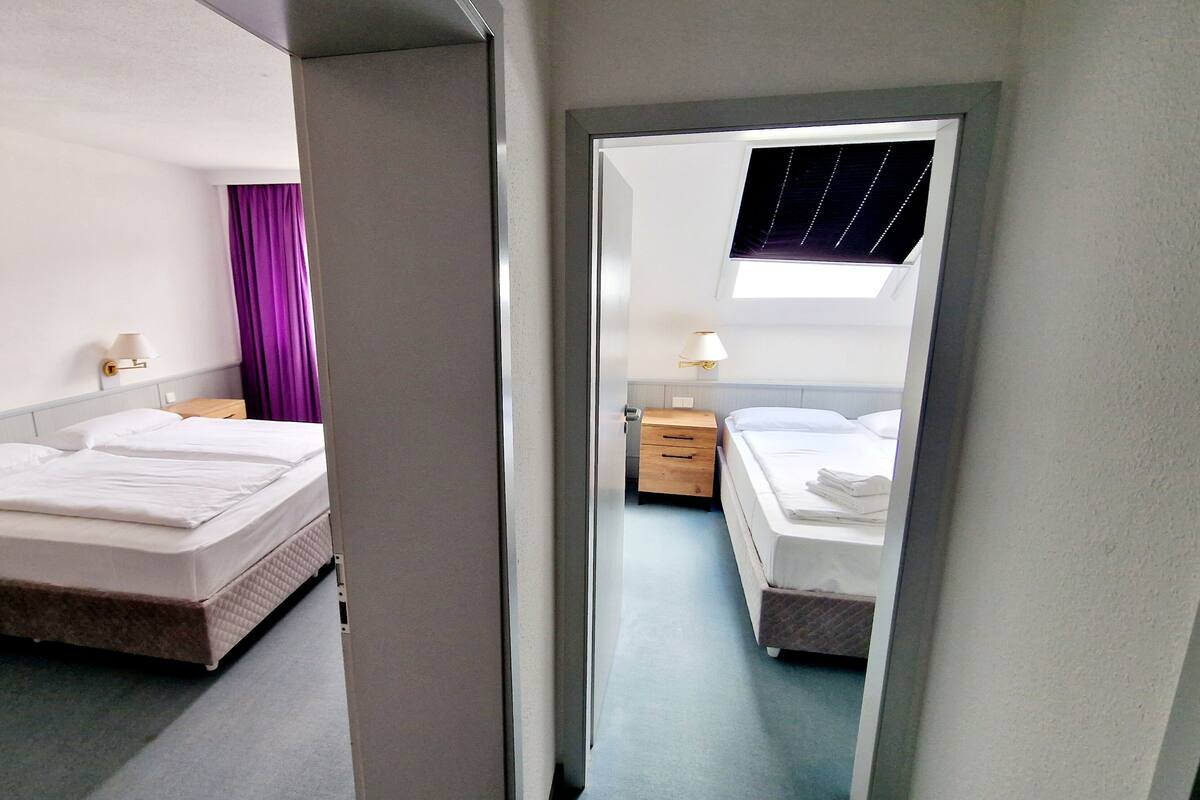 Family Studio Suite, 2 Double Beds | Desk, free WiFi