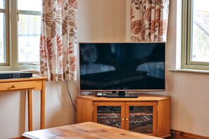 Smart-tv och eldstad