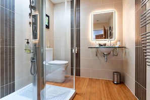 Shower, hair dryer