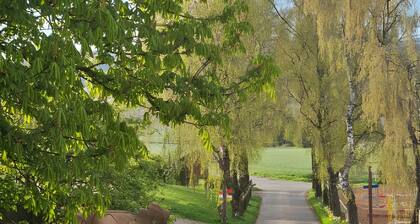 Ferienhof Pulte Fewo "Haferkiste" mit Bergblick, Gemeinschaftsterrasse und WLAN