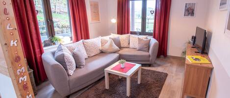 Télévision, table de tennis de table, chaîne hi-fi