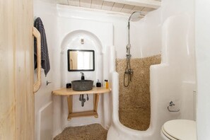 Shower, hair dryer - Villa Apollonia with pool and sea view (Mykonos)