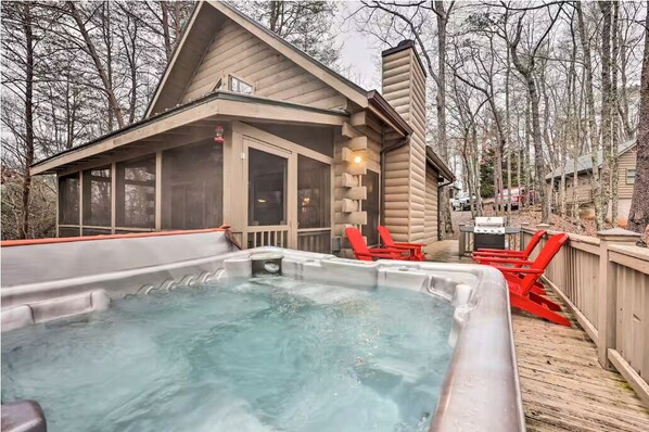 Terrace/patio - Sunrise Hideaway on Cherry Log Mountain (Blue Ridge)