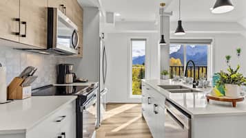 KĂŒhlschrank, Mikrowelle, Ofen, Herdplatte