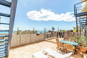 Outdoor dining - 132 - Charming Apartment with Two Terraces, Sea Views & Pool, Fuengirola! (Fuengirola)