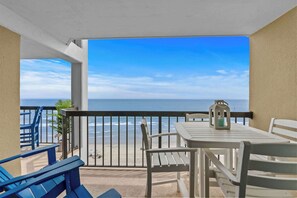 Outdoor dining - Sea Marsh II Unit 603 - Oceanfront! (North Myrtle Beach)