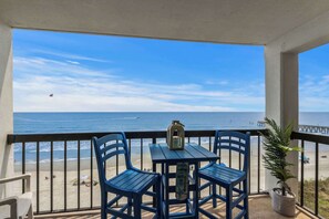 Outdoor dining - Sea Marsh II Unit 603 - Oceanfront! (North Myrtle Beach)
