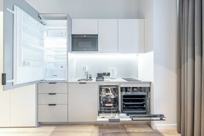 Medium retro studio | Mörkläggningsgardiner, ljudisolering, gratis wi-fi och sängkläder
