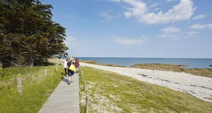 Sea view and direct beach access for 11 people