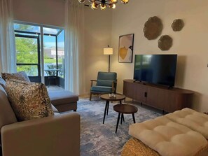 Televisión, reproductor de DVD, oficina