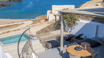 Executive Villa, Kat Hizmetleri, Deniz Manzaralı | Teras/veranda