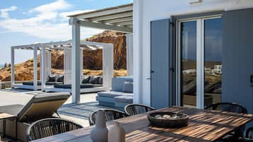 Villa exclusiva, Servicio de limpieza, vistas al mar | Terraza o patio