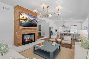 TV connectée, cheminée