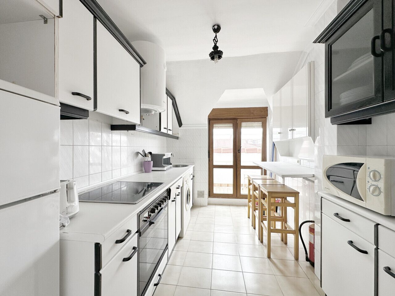 Microwave, oven, coffee/tea maker, toaster