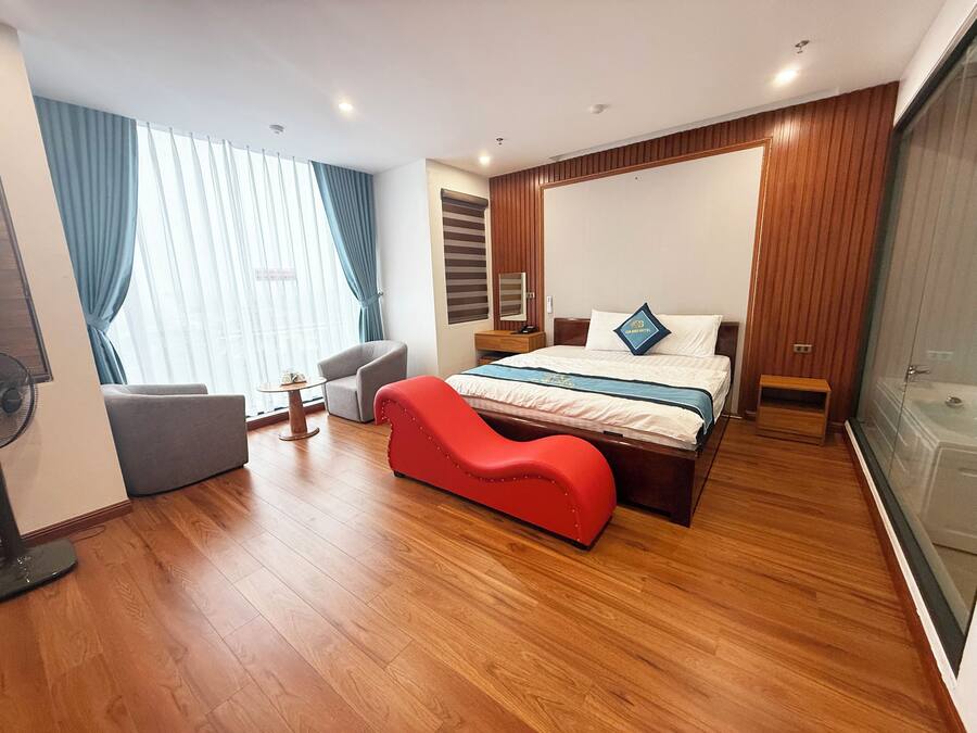 Premium bedding, memory foam beds, in-room safe, desk