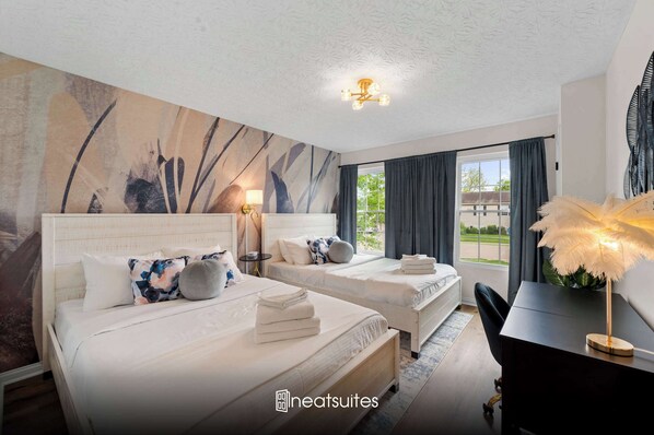 2 bedrooms, iron/ironing board, WiFi, bed sheets