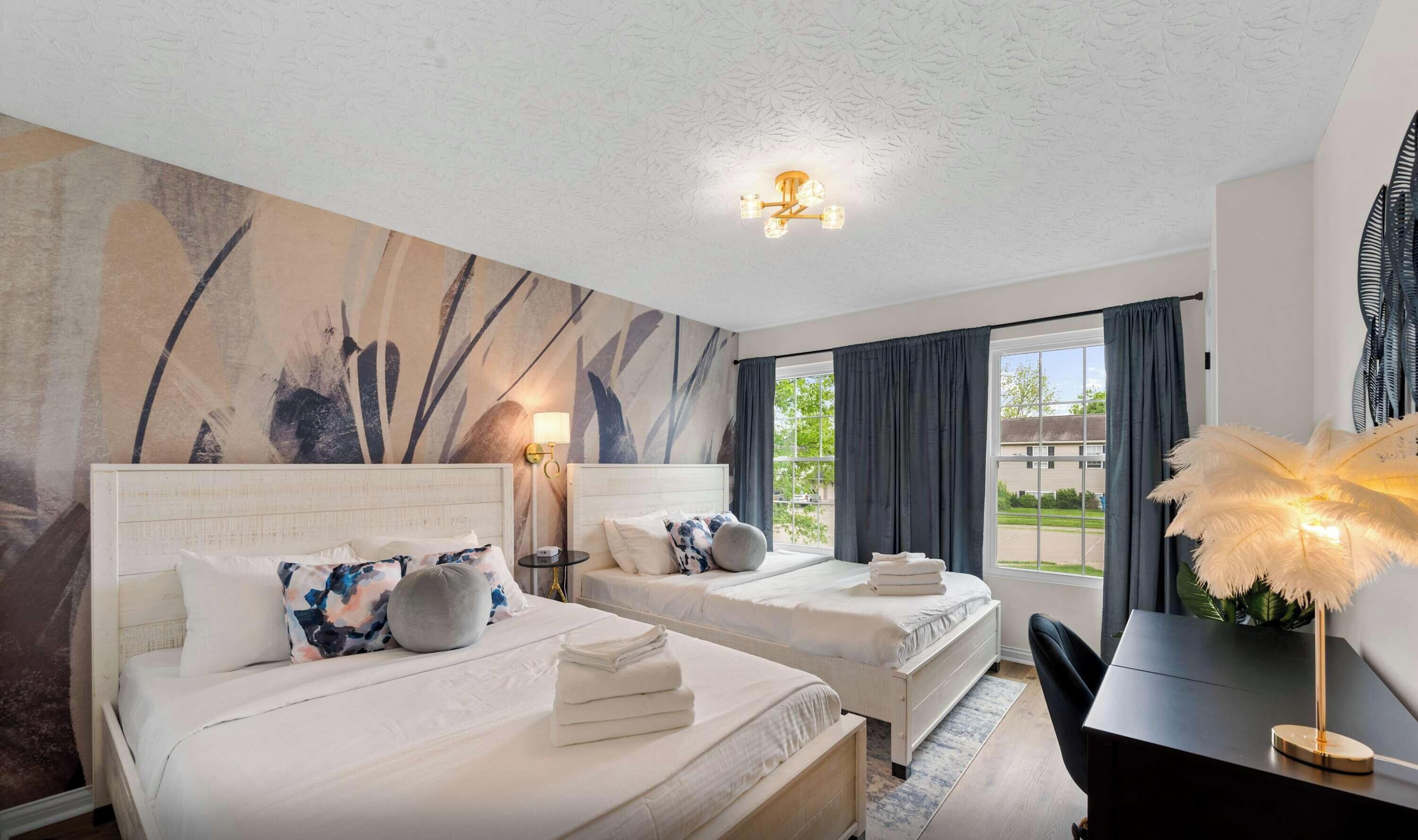 2 bedrooms, iron/ironing board, WiFi, bed sheets