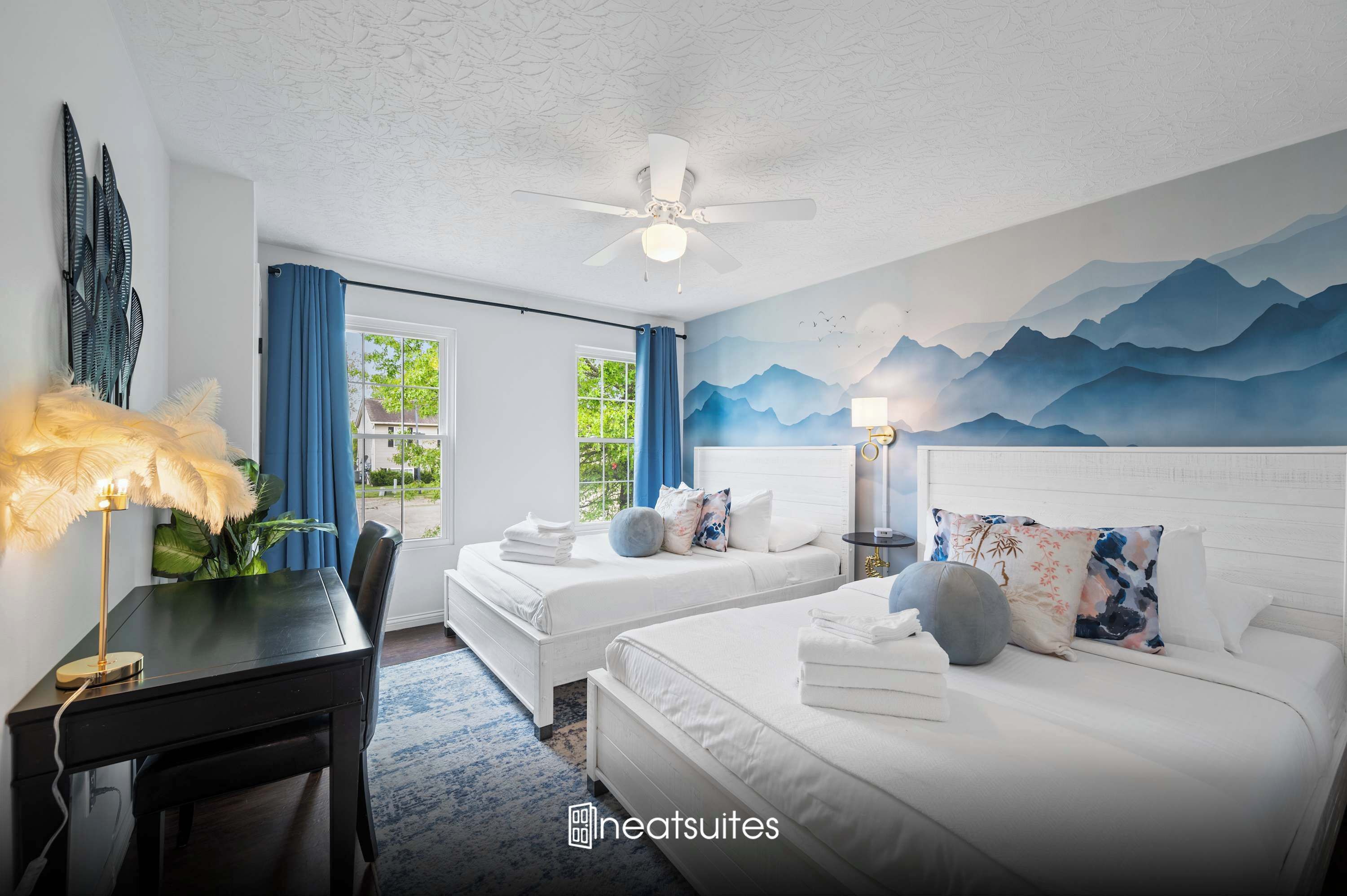 2 bedrooms, iron/ironing board, WiFi, bed sheets