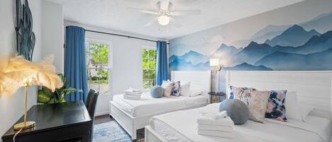 2 bedrooms, iron/ironing board, WiFi, bed sheets