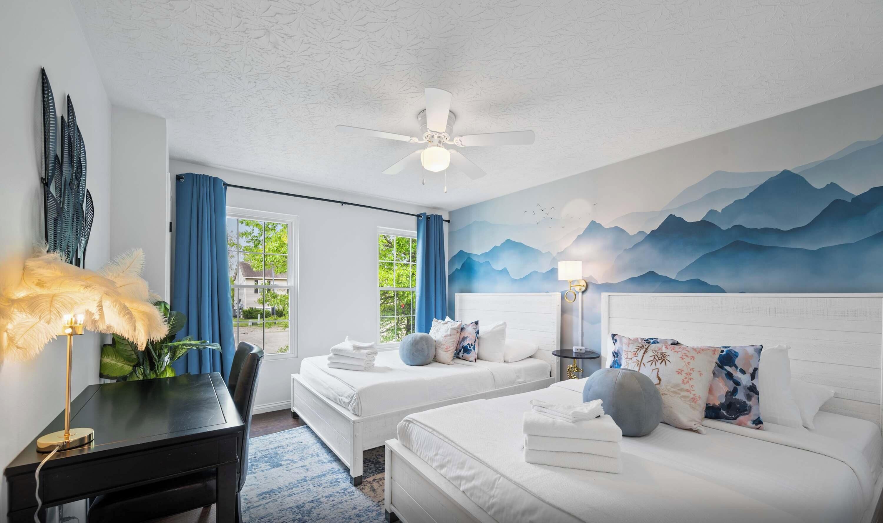 2 bedrooms, iron/ironing board, WiFi, bed sheets