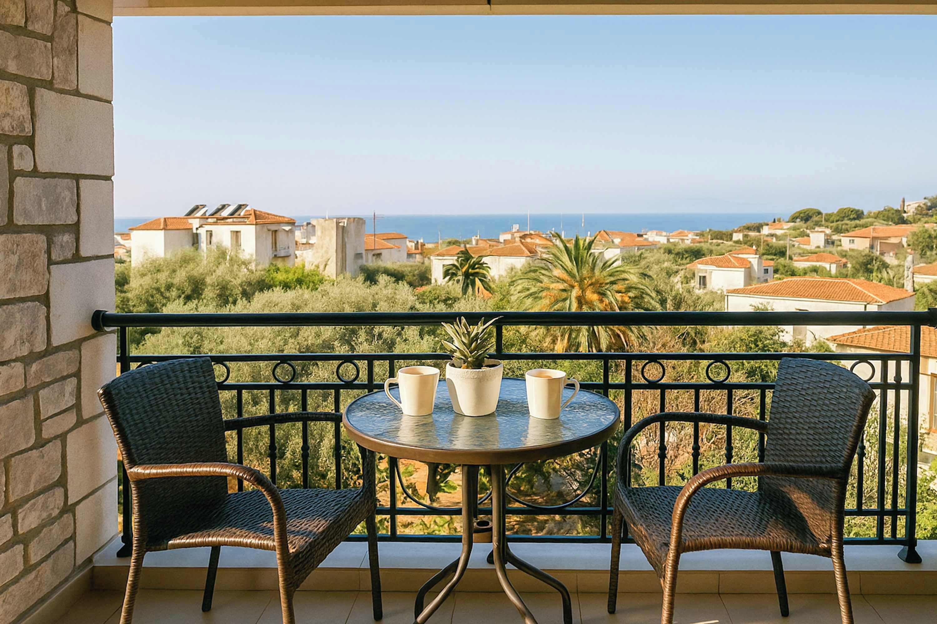 
Enjoy your morning coffee with breathtaking sea views and the soothing sound of nature from your private balcony