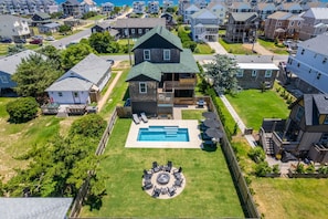 Exterior - Newly built! Heated pool & hot tub, walk to beach (Nags Head)