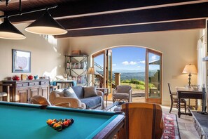 Télévision, cheminée, livres