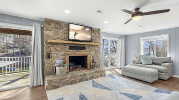 House, Multiple Beds, Patio (Lakation at the Water) | Living area | 42-inch flat-screen TV with digital channels
