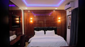 Economy Room, Balcony, City View | Desk, laptop workspace, blackout drapes, soundproofing - Five Homes Hotel (Abuja)