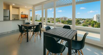 Area Green: Modern apartment with swimming pool, gym and barbecue area