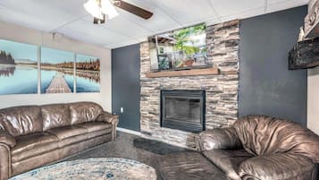 House, Multiple Beds, Hot Tub (One More Night) | Living area | 42-inch flat-screen TV with digital channels