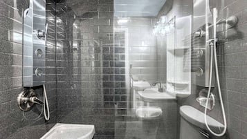 House, Multiple Beds, Hot Tub (One More Night) | Bathroom | Hair dryer, towels