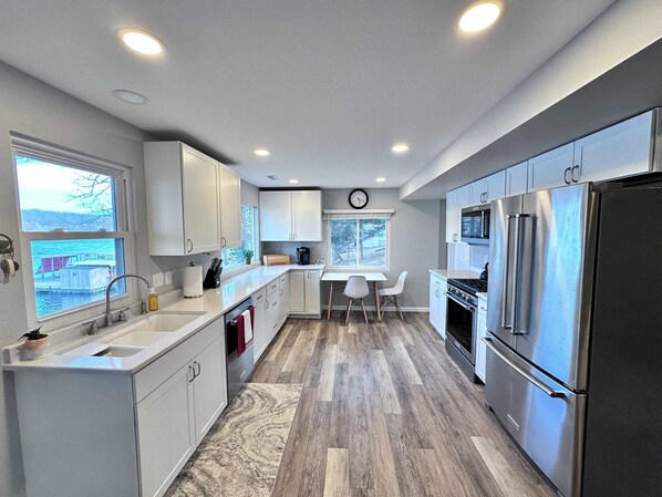 Private kitchen - Red Deer Cabin Stay for 8! (Sunrise Beach)