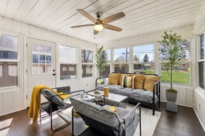 TV, fireplace, ping pong, books - 4BD Near Airport & MOA - Movie Room & Outdoor Fun (Richfield)