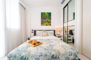 2 bedrooms, bed sheets