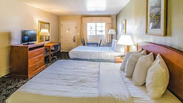 Single Room, 2 Queen Beds, Non Smoking | Desk, laptop workspace, free WiFi