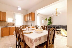 Apartment, 2 Bedrooms, Smoking, Balcony | Dining room - Central House of Ialisos (Rhodes)