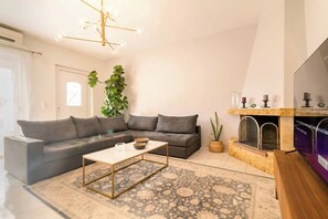 Apartment, 2 Bedrooms, Smoking, Balcony | Living room - Central House of Ialisos (Rhodes)