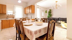 Apartment, 2 Bedrooms, Smoking, Balcony | Dining room - Central House of Ialisos (Rhodes)