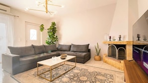 Apartment, 2 Bedrooms, Smoking, Balcony | Living room - Central House of Ialisos (Rhodes)