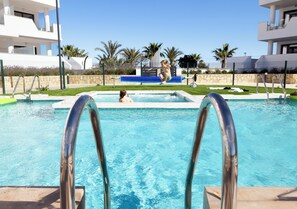 Outdoor pool, a heated pool