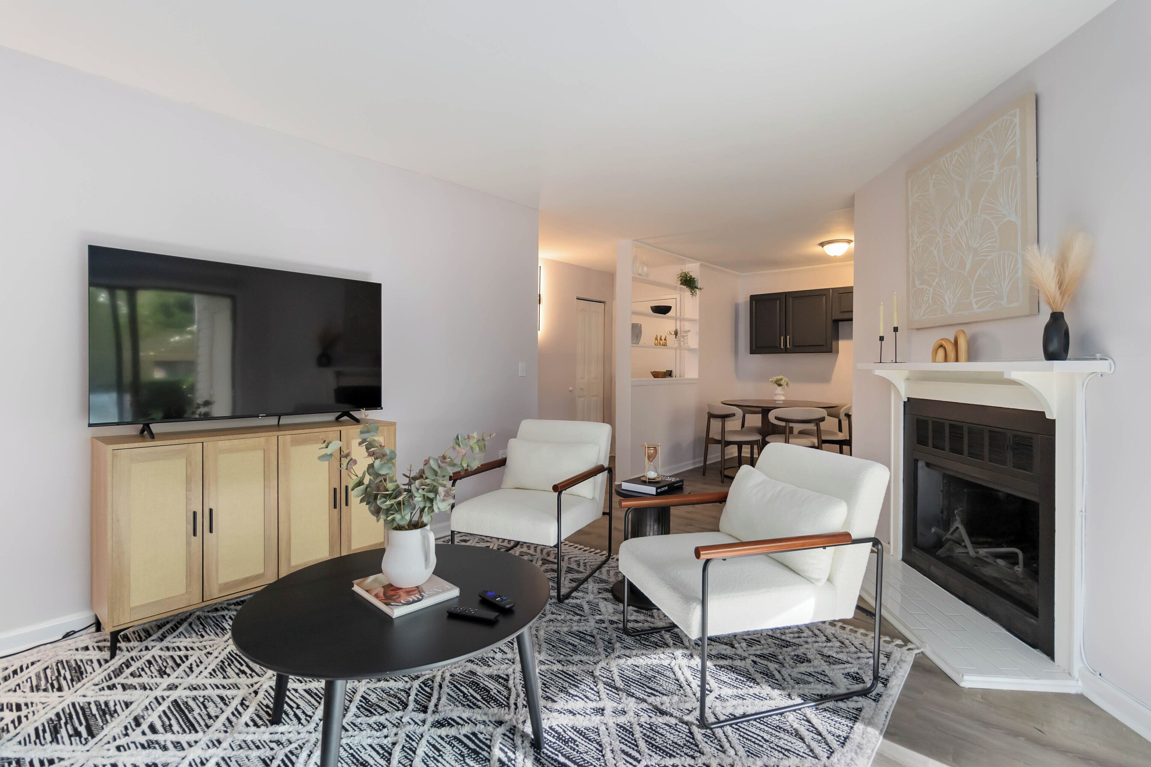 智能电视、壁炉、电子游戏