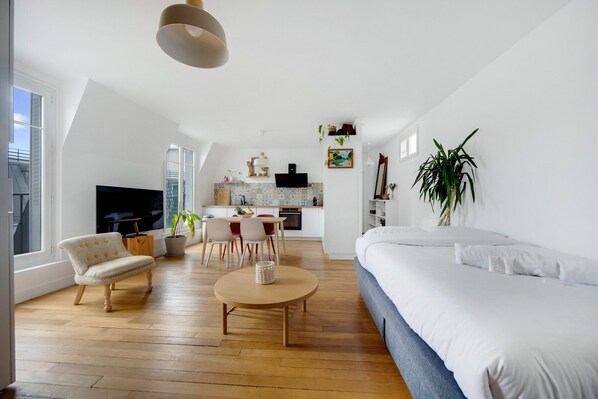 1 dormitorio, Internet, ropa de cama