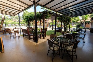 Outdoor banquet area